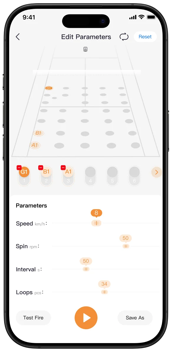 Lumistar TERO, machine d'entraînement tennis avec anneau lumineux Lumi Ring, vue 4
